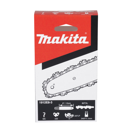 CADENA MOTOSIERRA MAKITA 6" 1912E8-3 PASO .325" CALIBRE 1.1MM  32 ESLABONES