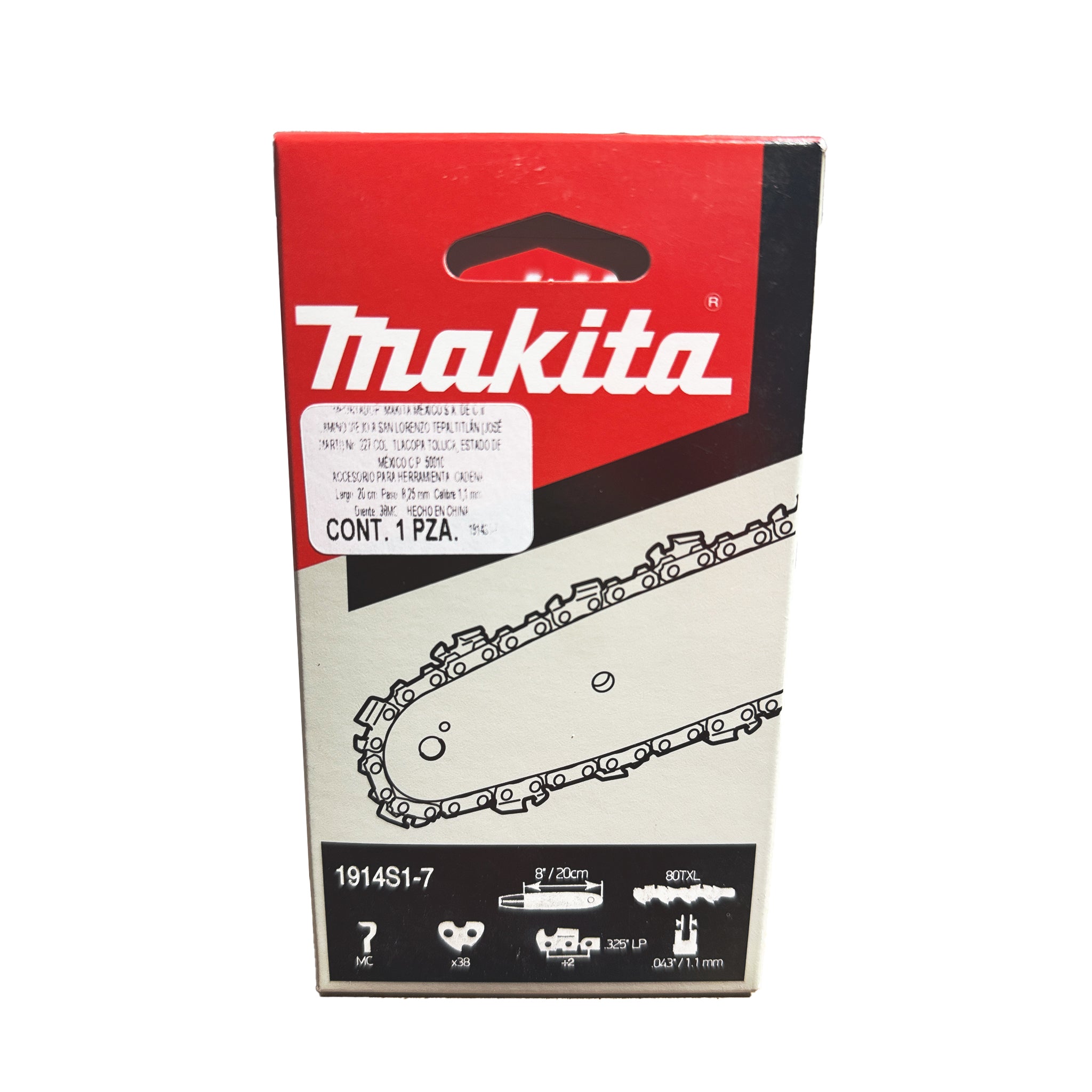 Chaîne De Tronçonneuse Makita 43cm 1,5mm 3/8" - Qualité Originale