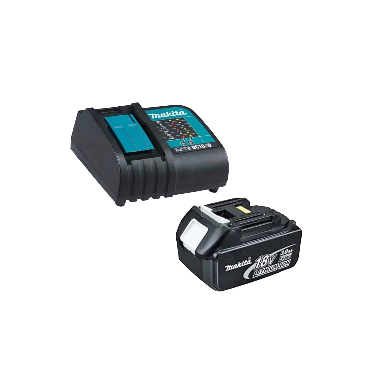 JUEGO DE CARGADOR MAKITA LXT 18V DC18RC + 1 BATERÍA BL1830B 3 A.h 199992-9