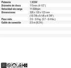 MINI ESMERIL ANGULAR  MAKITA 4 1/2" 1900W GA4592X02