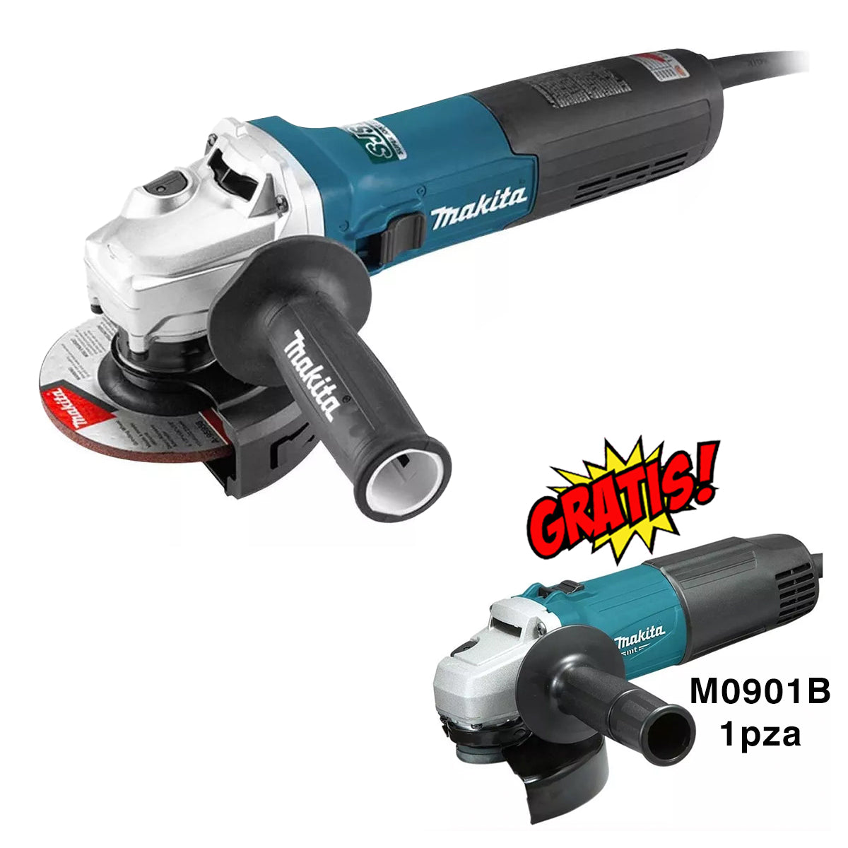 MINI ESMERIL ANGULAR  MAKITA 4 1/2" 1900W GA4592X02