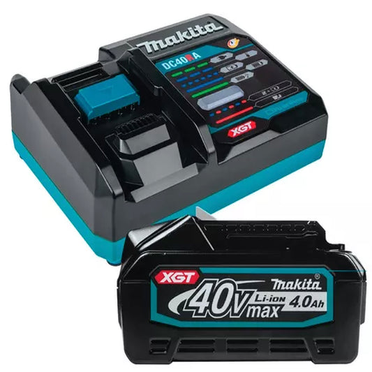 JUEGO DE CARGADOR MAKITA XGT 40V DC40RA + BATERÍA  BL4040 191J61-2